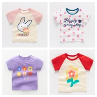 Fashion Children's Short Sleeve T-shirts Baby Girls Clothing Summer Thin Cotton Tees Tops Kids Outfits 1