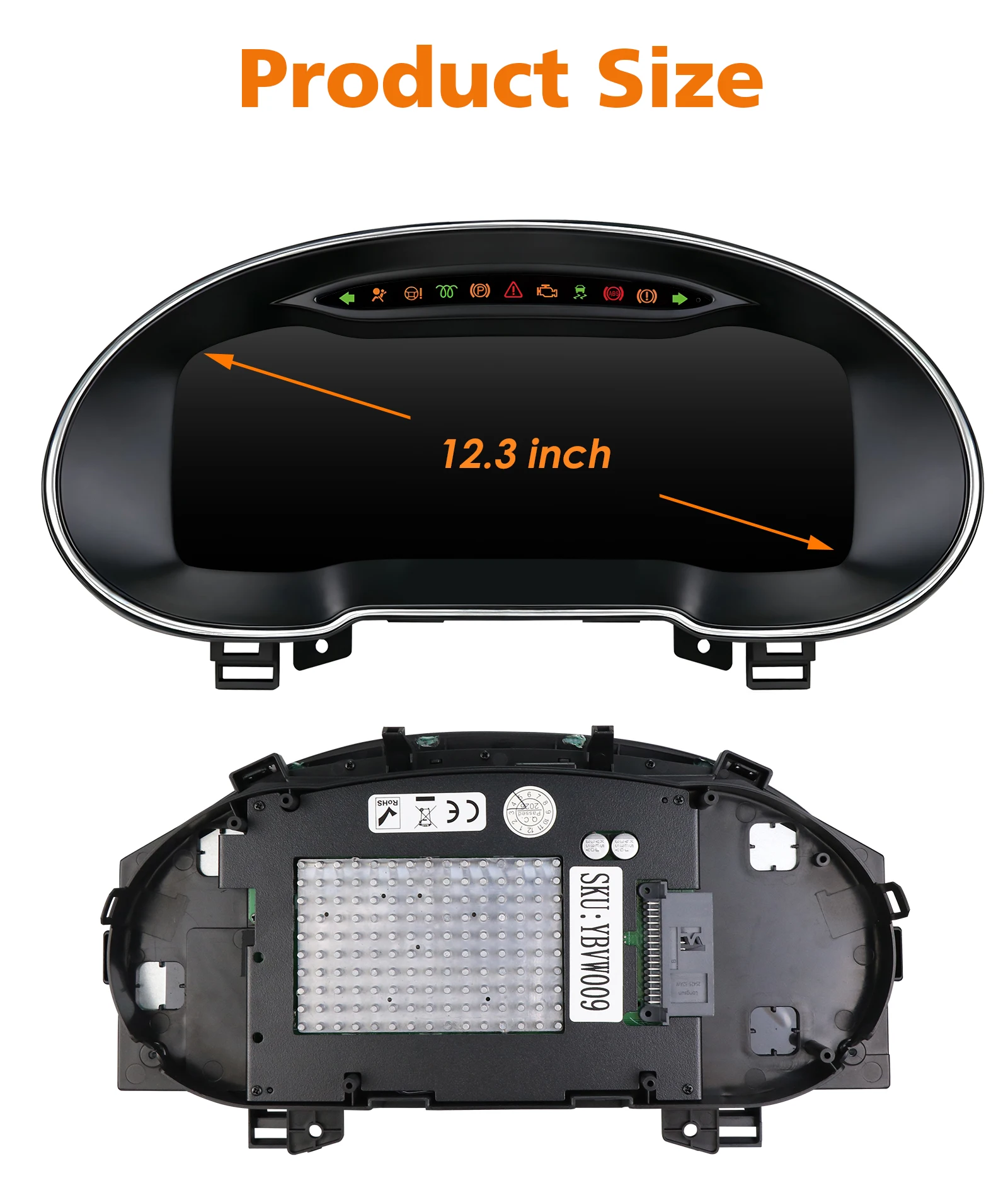 Panel de Instrumentos Digital para Skoda Octavia MK3 2014-2020, Cabina Virtual, Velocímetro, Panel de Control, Carplay, Android Auto, Pantalla LCD de 12.3 Pulgadas 5
