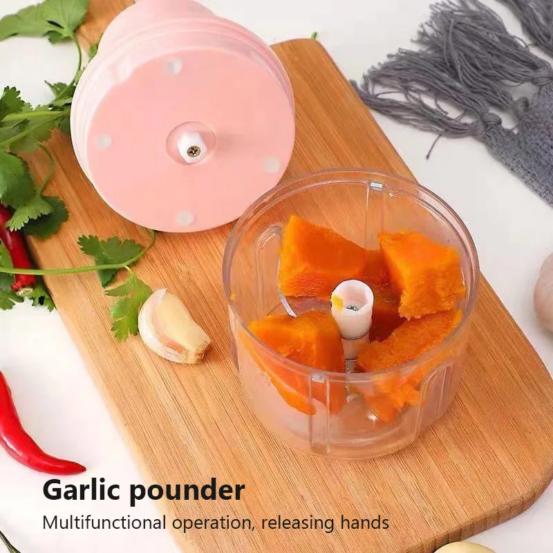 Meat Grinder Electric Garlic Crusher Food Chopper Mini Garlic Masher Vegetable Chopper Machine USB Wireless Kitchen Blender Tool 2