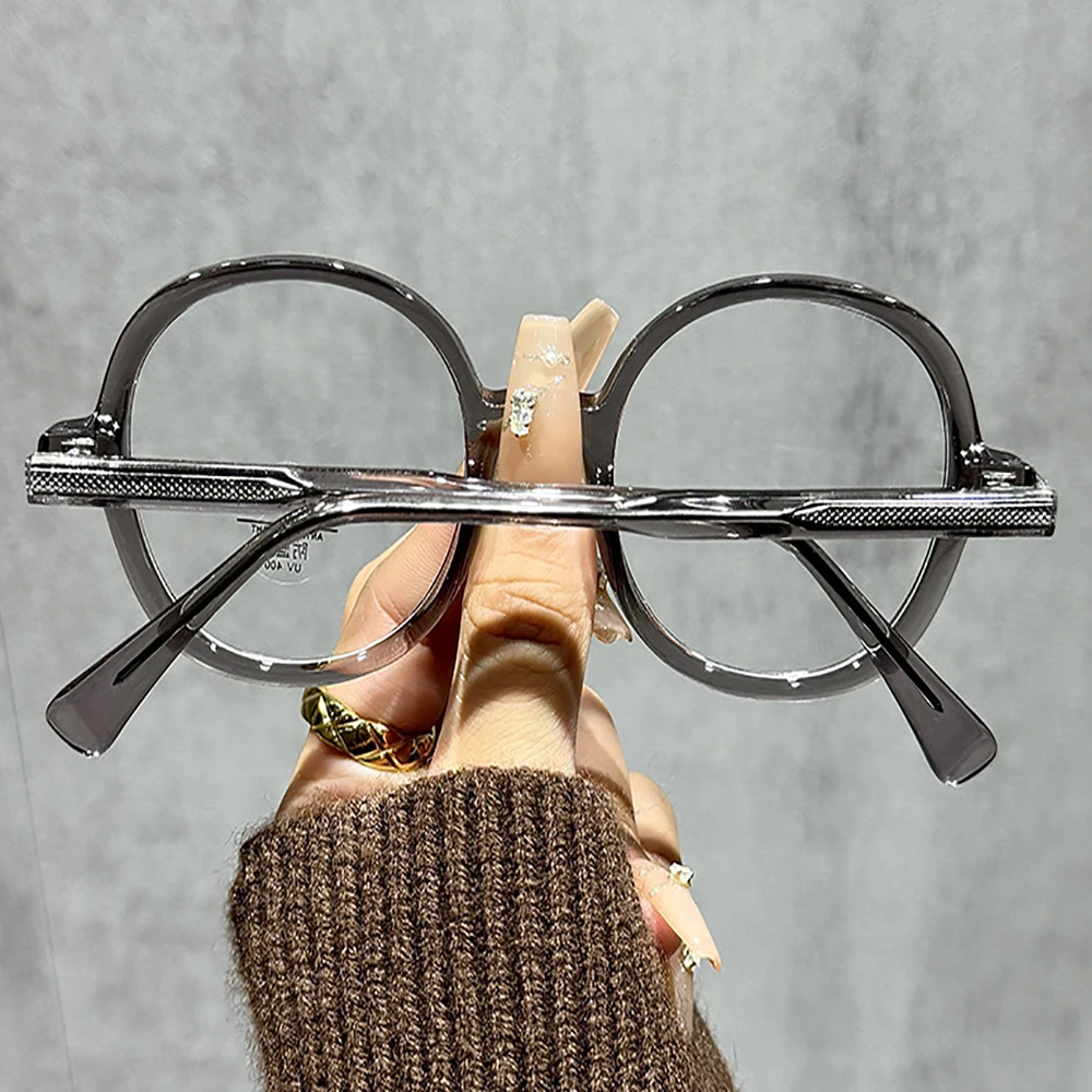 Round Frame Glasses Fashionable Fashion Glasses Anti-Blue Light Glasses Lightweight For Daily Wear Women Gaming