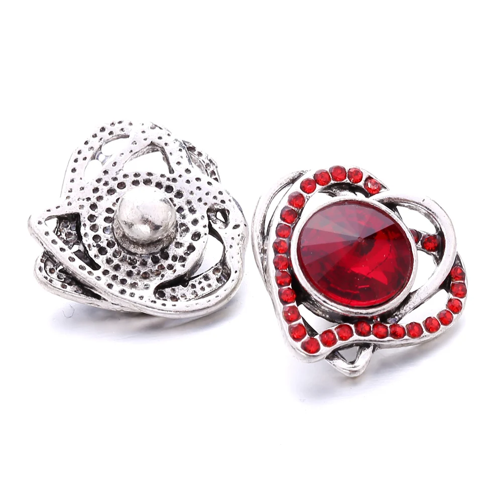 20pcs Colorful Crystal Starfish 18mm Snap Button Fit Snaps Bracelet  Necklace DIY Charms Jewelry