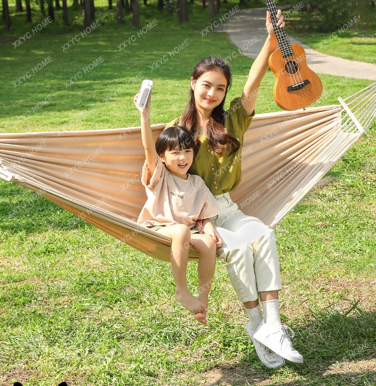 

Hammock Outdoor Swing Double Outdoor Anti-Rollover Glider Dormitory Bedroom Student Indoor Home Children Fall off Bed