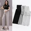 Spring Thin Fashionable Outwear Loose Casual Straight Trousers Maternity Clothes Pregnant Women's Pants 2