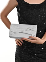 Hand Clutch Bag, Evening Clutch Bag For Women, Sparkling Crystal Rope Ruched Handbags, Glitter Envelope Purse For Party Girl,Wom - Image 5