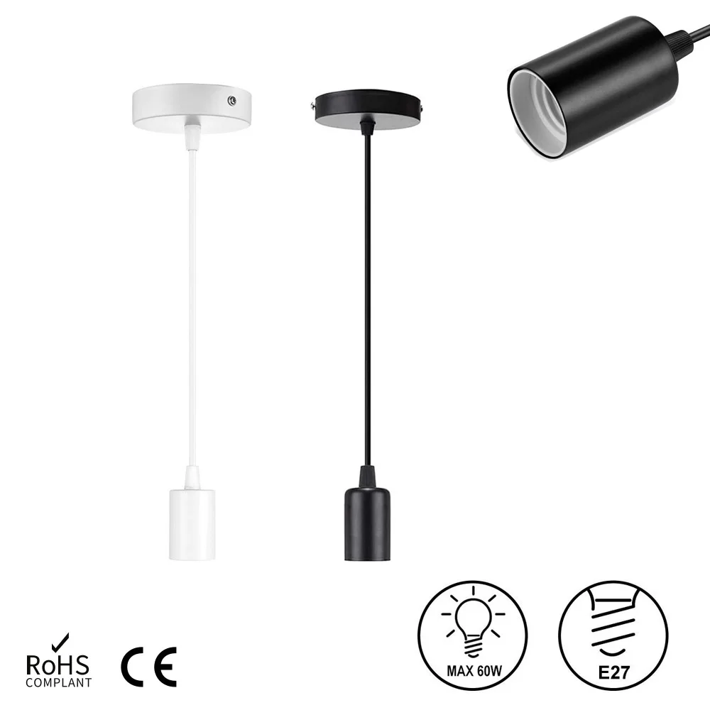 Description Picture 2 of item3M Led Base Pendant Lights E26 E27 Lamp Holder Socket 110V 220V Lamp E27 Base for DIY Retro Hanging Lamp Accessories