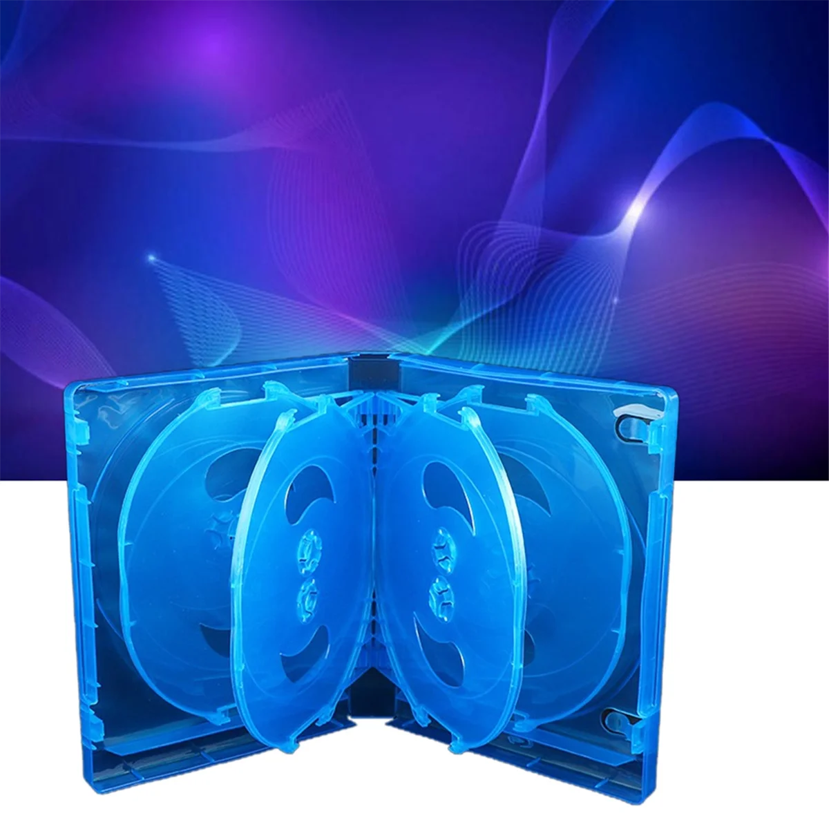 CD Storage Box 10-Piece Pack CD Case Plastic Double-Sided Storage Car Case Thickened DVD Case,Blue XY