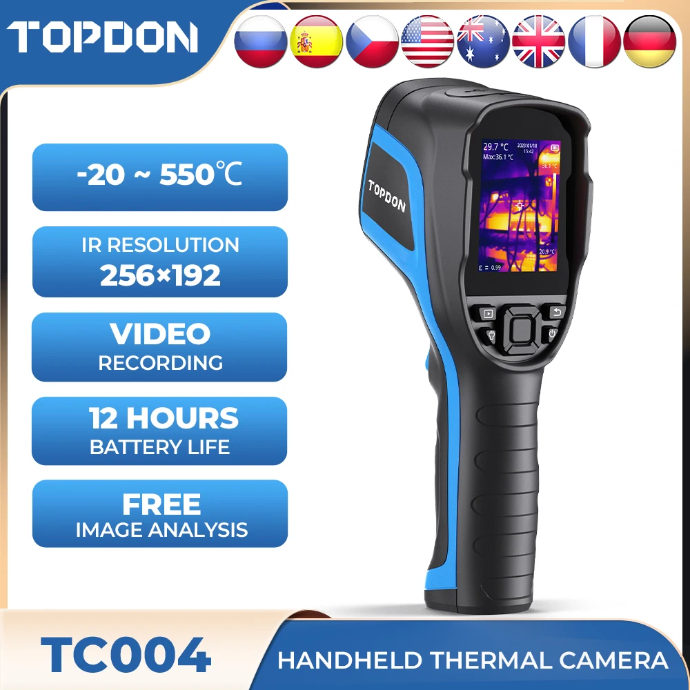Topdon Tc004 Sensore Di Termocamera A Infrarossi Rilevatore Di Riscaldamento A Pavimento Temperatura Termocamera Analisi Dell'Immagine Del Pc