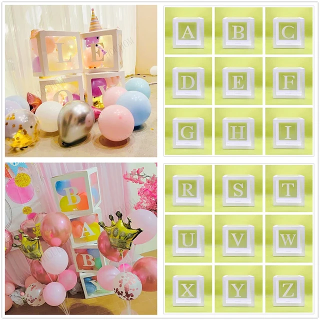 4pcs, Boîte De Ballon Blanc Transparent, Boîtes De Bébé Avec Des