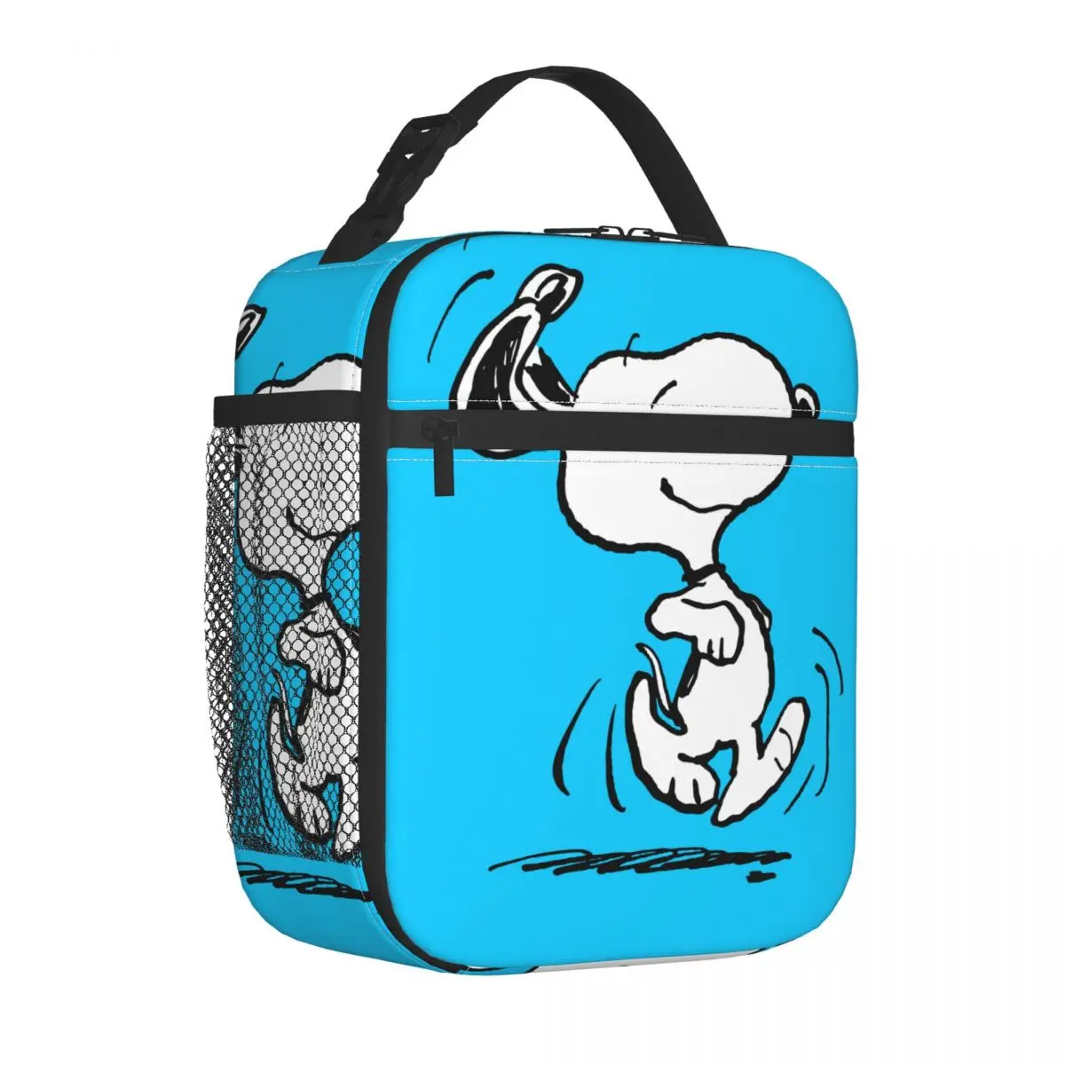Snoopy Happy Dance Insulated Lunch Bags Large Cartoon Comic Meal Container Borsa Termica Tote Lunch Box School Travel Food Handbags