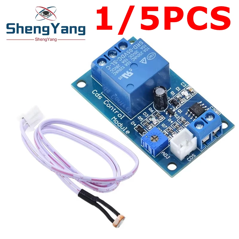 1/5 stücke XH-M131 DC5V 12V Licht Control Schalter Fotowiderstand Relais Modul Erkennung Sensor 10A helligkeit Automatische Steuerung Modul