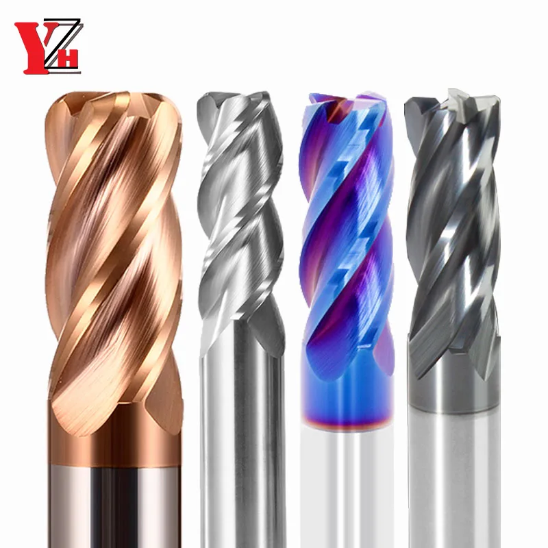 Hochwertiger Eckenradiusfräser HRC55/HRC65 3/4-Schneidiger CNC-R-Fräser Stahl 2R0.5 3R0.5 4R0.5 5R0.5 6R0.5 8R0.5 10R0.5