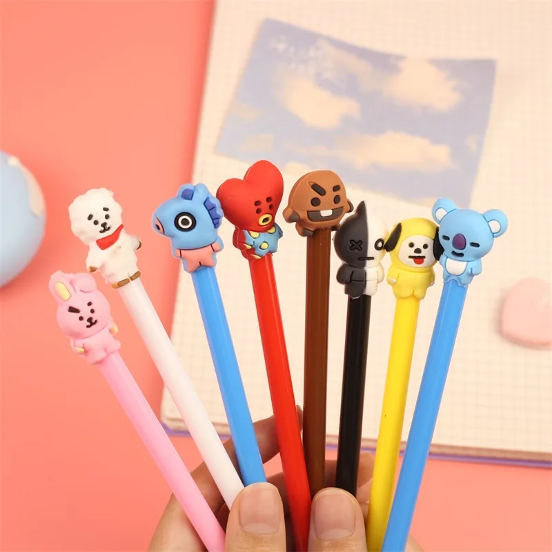 0.5mm Kawaii Soft Rubber Cartoon Cute dog animal Gel Ink Pens Cute School Office Writing Supplies Gift Stationery Prizes gel pen