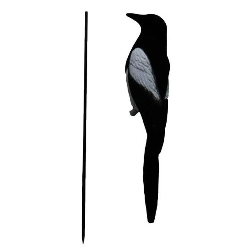 Description Picture 6 of item2Pcs Flocked Magpie Full Body Size Bird Hunting Decoys For Larsen Trap Cage Decoy Hunting Shooting Decoying Accessories Garden