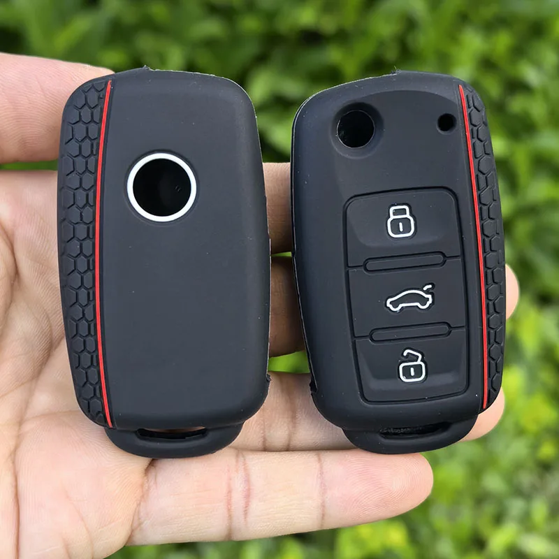 Key Case Cover Protect Car key shell For Volkswagen polo passat b5 golf 4 5 6 MK5 MK6 Eos Bora Beetle TSI new Silicone cover case