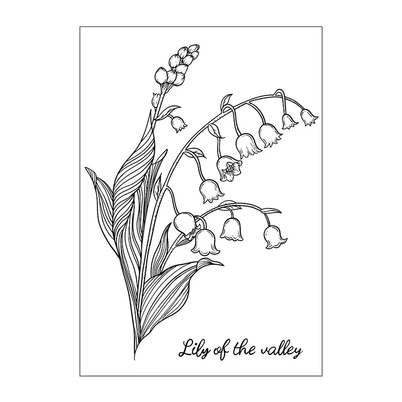 Original Flowers Silicone Clear Stamps Lily of The Valley/rose/tulip Scrapbooking DIY Card Making Crafts Journal Rubber Stamp