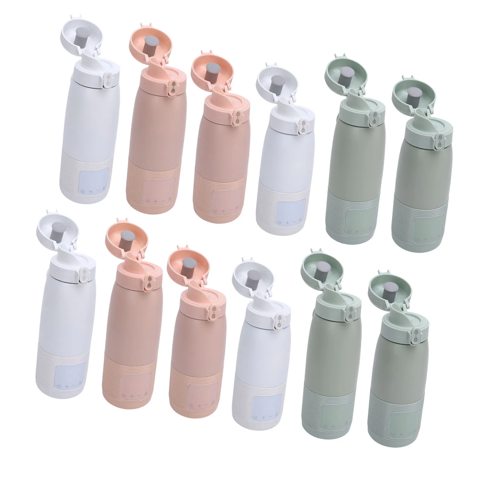 Battery Operated Bottle Warmer Lightweight 37℃-55℃ Temperature Control Heatproof Portable Milk Warmer Rechargeable for