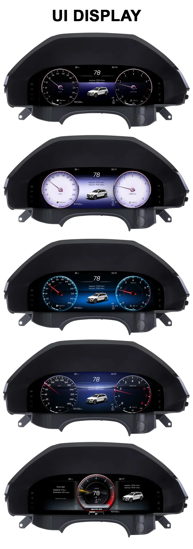 Digital Instrument Cluster For Mercedes-Benz W212 E-Class NTG 4.0 2010-2013 Spee