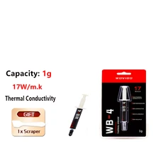  Wovibo Thermal Grease Paste Compound Silicone WB-4 WB 4 4g 1g 17 W/m-k For CPU GPU printer HeatSink Cooling Cooler Thermal Paste 