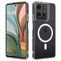 Case For Moto G75 Magsafe Magnetic TPU Acrylic Transparent All-wrap Scratch Proof Cover For Motorola G75 Shockproof Bumper 1