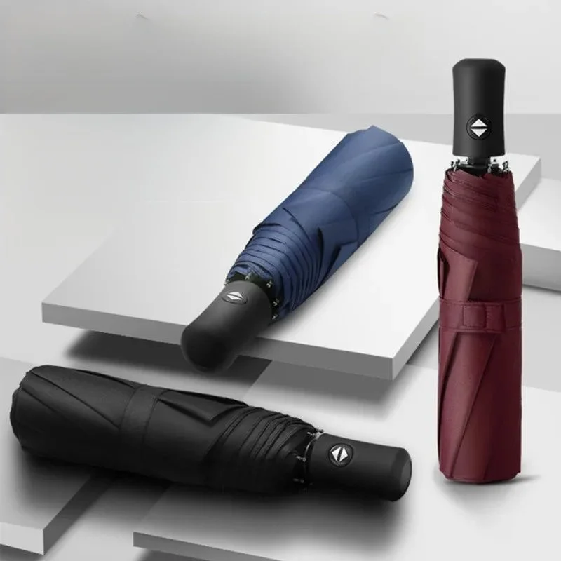 Automatic Umbrella Eight Bone Vinyl Sunshine And Rain Dual-purpose Sunshade UV Rays Automatic Folding