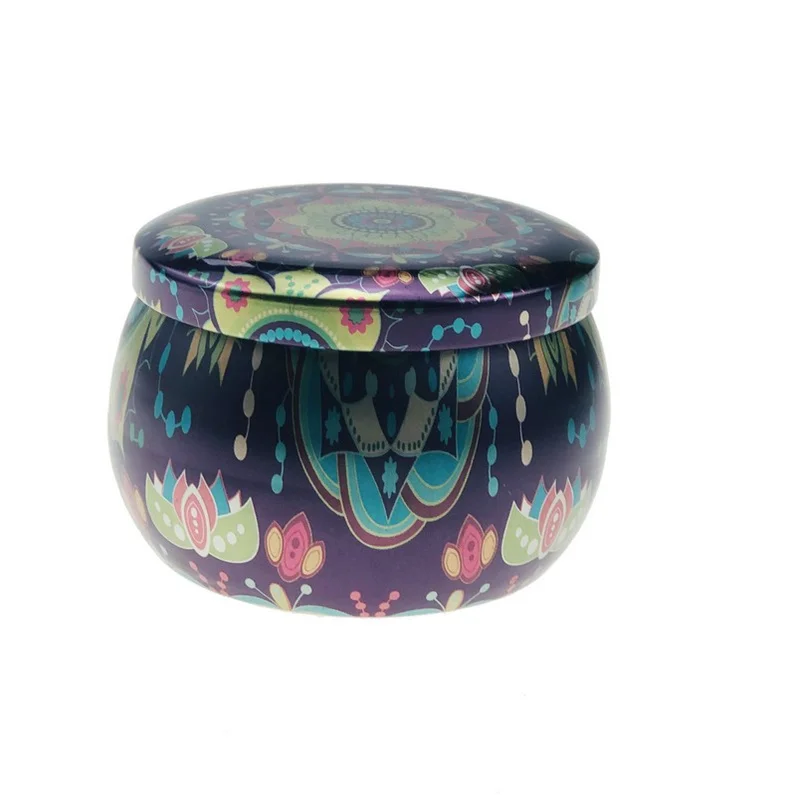 Handmade All Natural Aromatherapy Scented candles with 100% Natural Flower Petals and Essential Oils in Decorative Travel Tin.