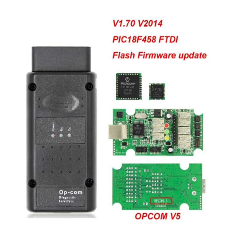 OPCOM 차량용 진단 도구, OPE COM 1.70 플래시 펌웨어 업데이트, OPE OP-COM 1.99 PIC18F458, CAN BUS OBD OBD2, V5