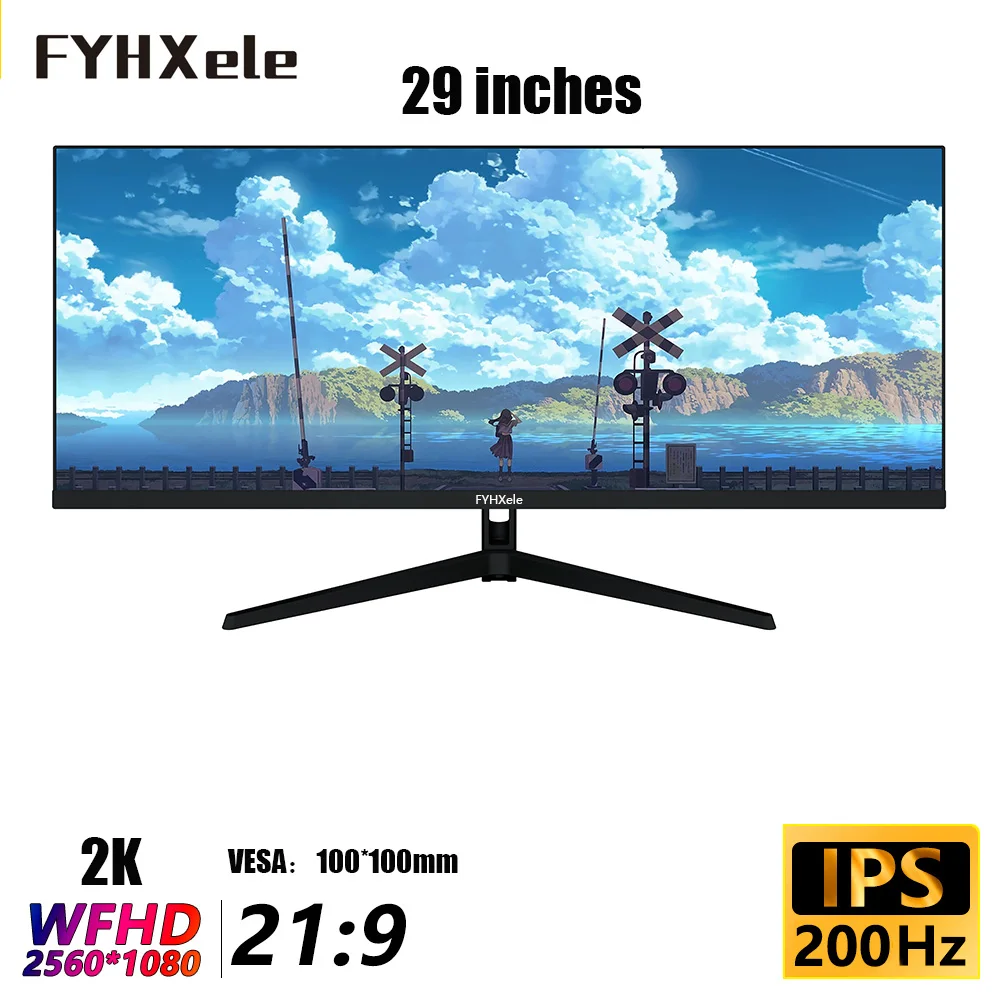 Монитор FYHXele, 29 дюймов, 200 Гц, широкий дисплей, 21:9 IPS WFHD 2560*1080