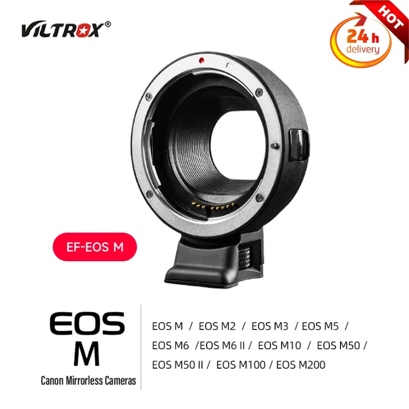 Viltrox EF-EOS M Auto Focus Lens Adapter 0.71x Focal Reducer Speed Booster Adapter for Canon EF Lens to EOS M Camera