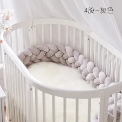 BABY BRAIDED CRIB BUMPERS KNOT LONG PILLOW CUSHION,NURSERY BEDDING,COT ROOM DECTOR