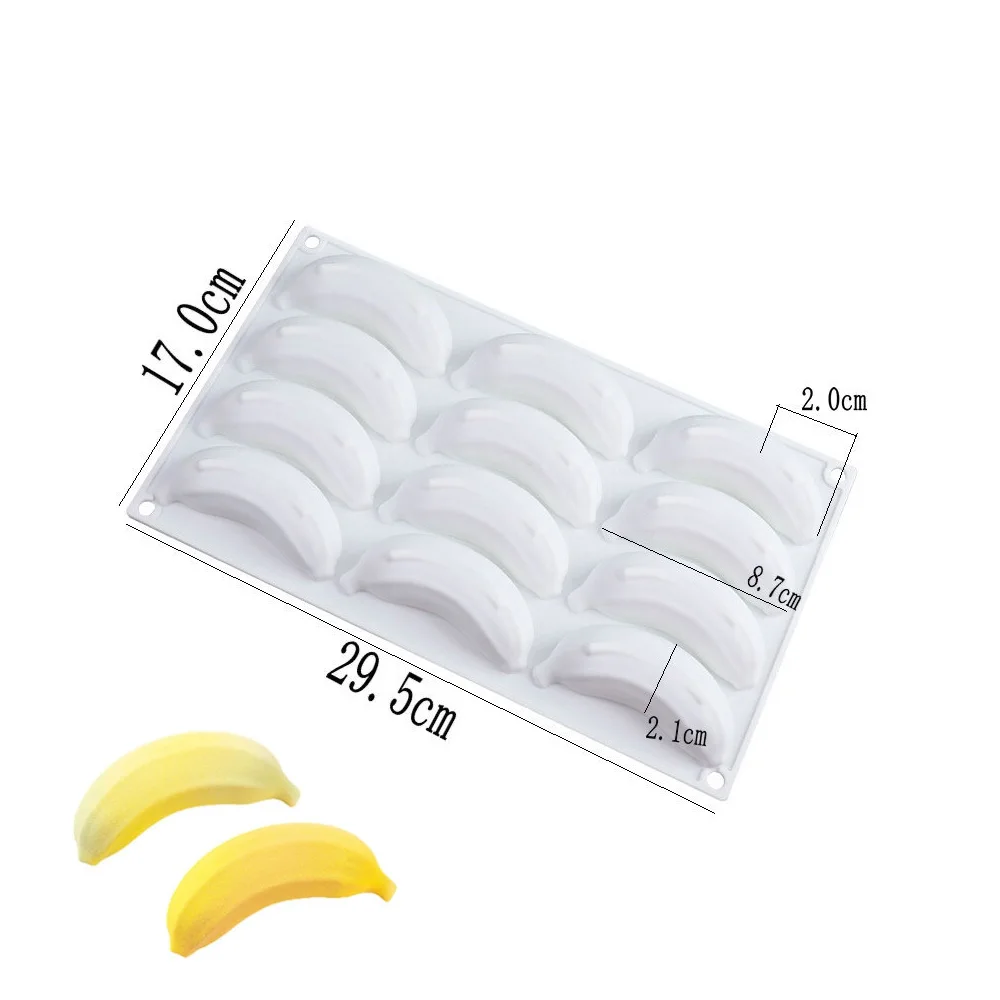 التوت موس قالب الكعكة الفراولة الموز سيليكون قوالب...