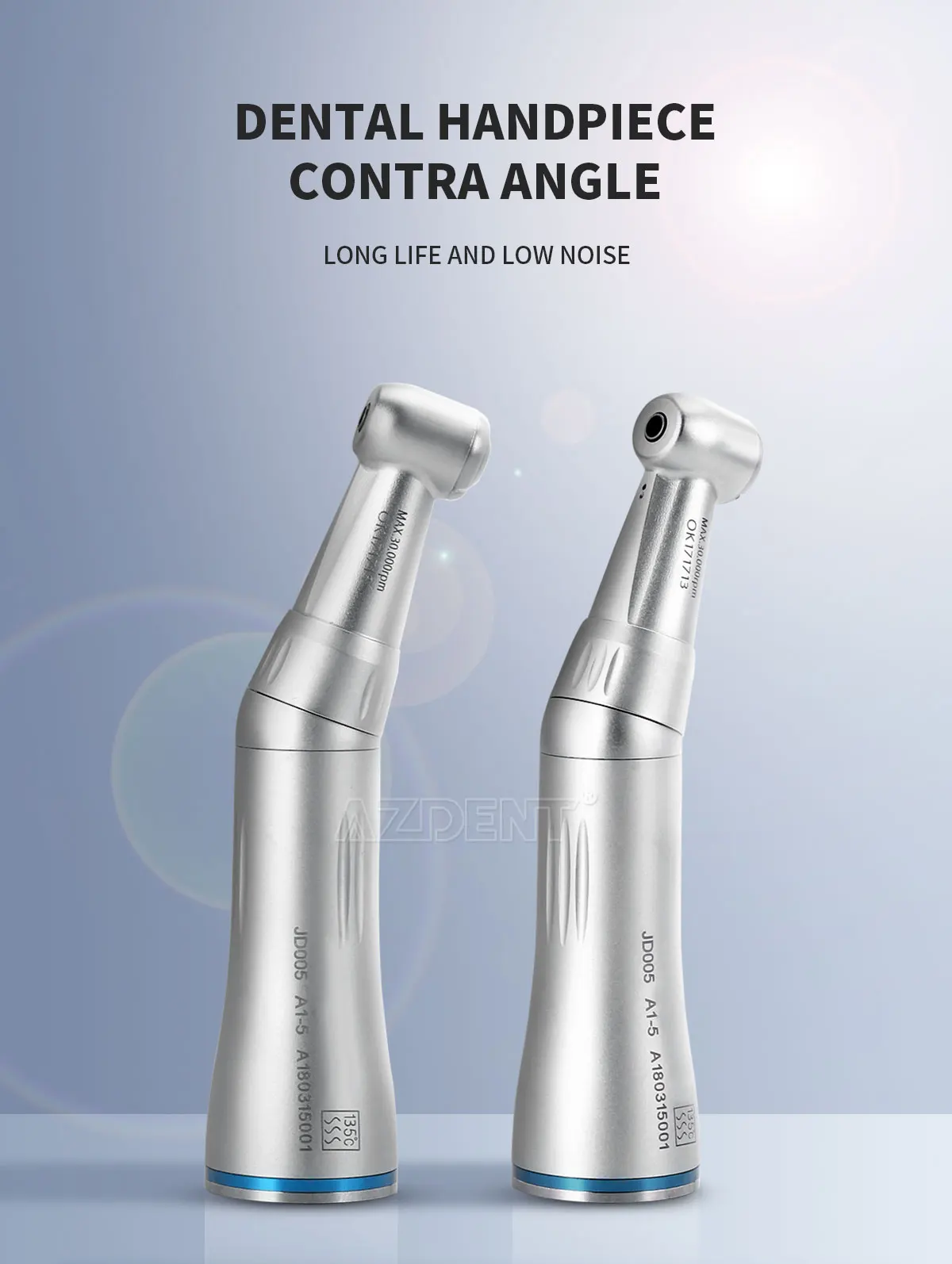 1 STÜCK AZDENT Dental Contra Winkel Internes Wassersprührohr Push Button Low Speed Handstück Luftmotor 4 Löcher Zahnklinik Werkzeug – Detail 1