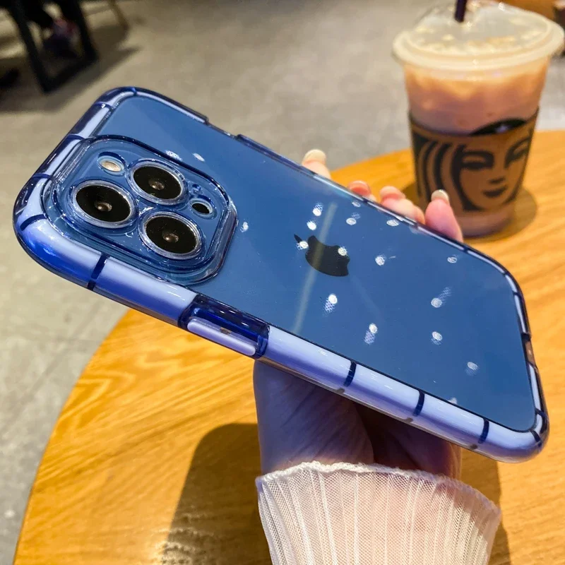Luxury Transparent Shockproof Night Light Bumper Phone Case
