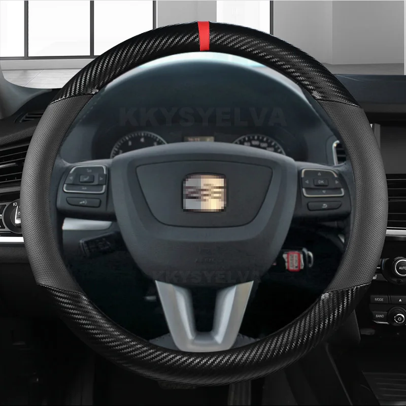 Carbon Fiber Car Steering Wheel Cover For Seat Leon FR MK1 MK2 MK3