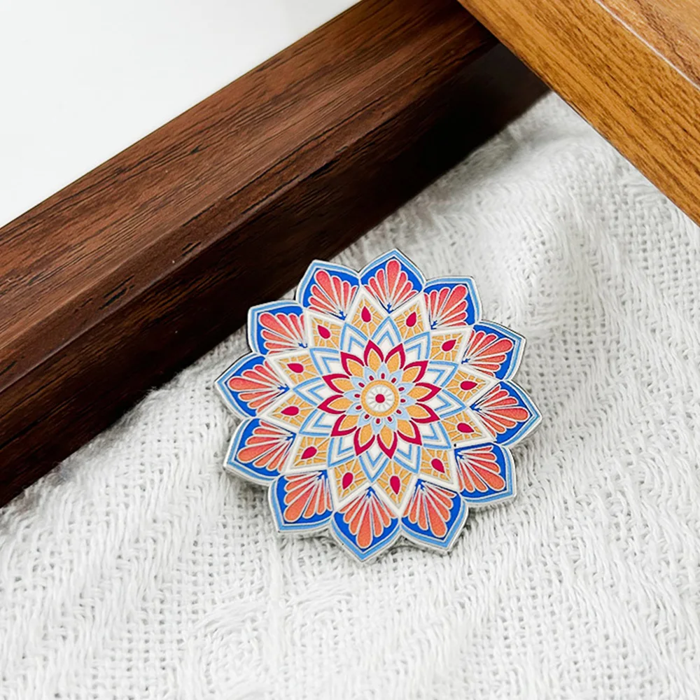 Mandala Enamel Pin - Psychedelic Art & Meditation Jewelry