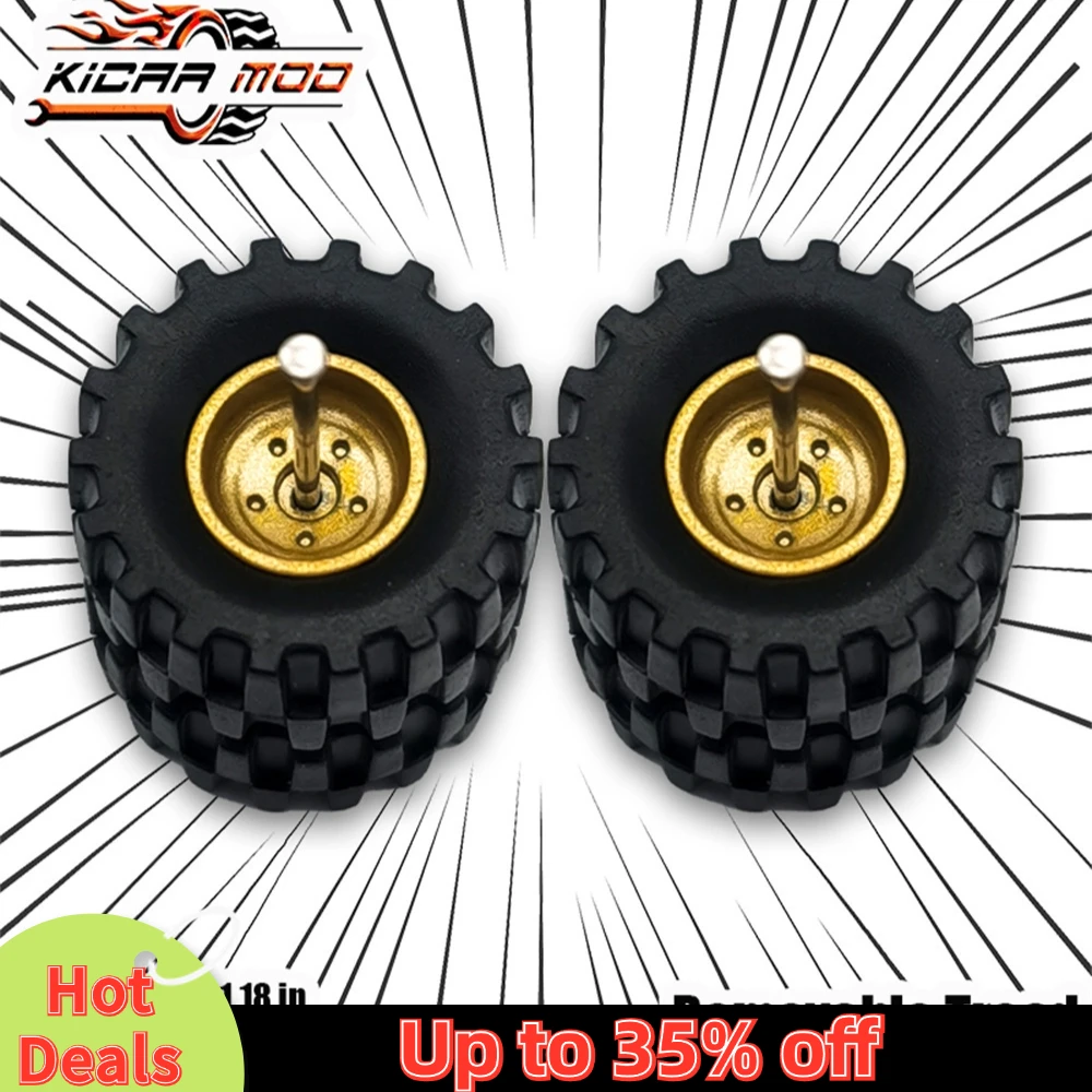 1/64 고무가있는 바퀴 모든 지형 타이어 오프로드 모델 자동차 용 부품 재 장착 Hot Wheels Matchbox Tomica 소형 1 Set