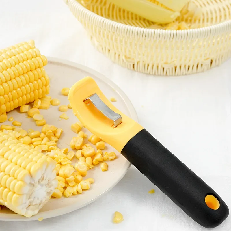 Stainless Steel Corn Planer Corn Shaver With Rubber Handle Corn Thresher Quick Stripping Corn Grain Stripper Kichen Accessories