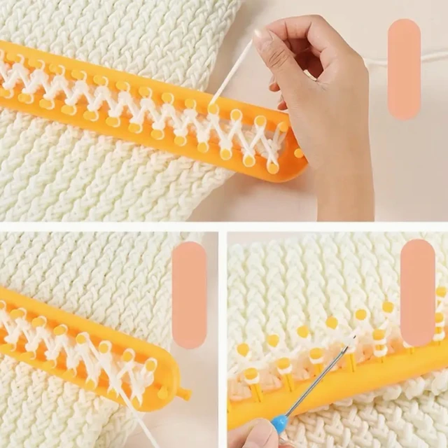 Rectangle Knitting Looms Different Sizes Colorful Plastic Weaving Looms Set  Scarf Hats Making Tools DIY Crocheting Handmade Craft Kit with a Crochet  Hook and Needle 