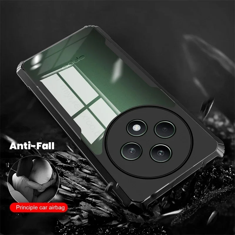 Transparent Acrylic Back Cover with Magnetic Holder Ring - Shockproof Case