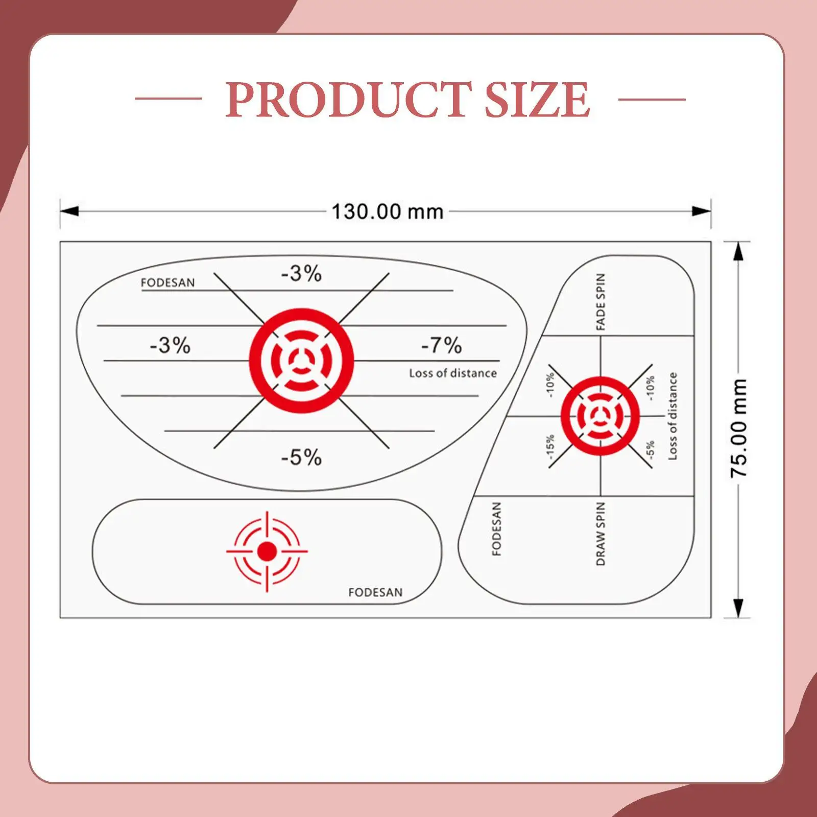Golf Club Sticker Carbonless Tape Labels Golf Swing Analyzer Training Aid for Improving Accuracy and Consistency