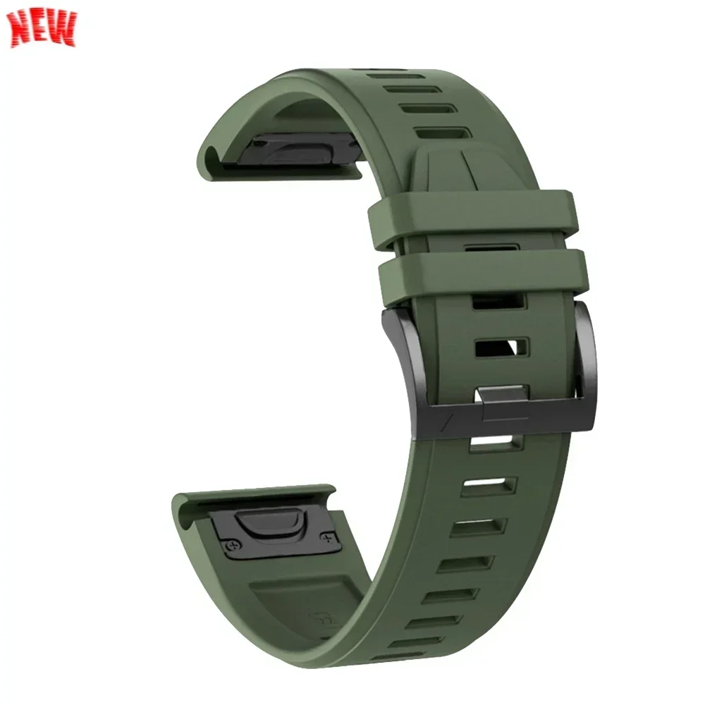 Durable Silicone QuickFit Bracelet - 22mm/26mm Adjustable Band