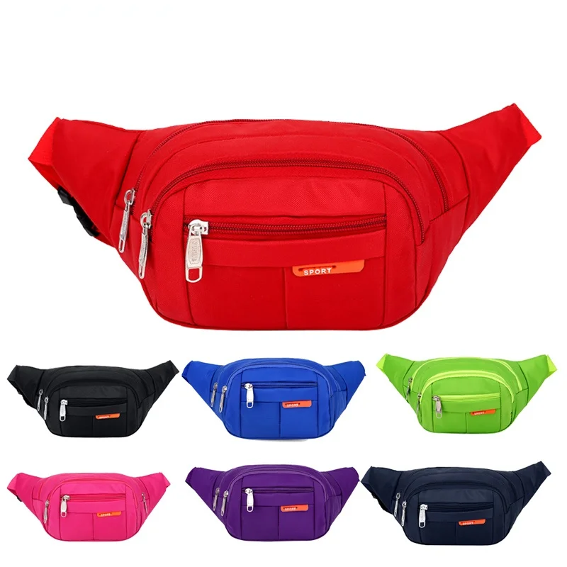 

Women Waist Packs Fanny Bag, Multiple Functions Hip Bum Chest Belly Back Bags with Adjustable Belt Strap for Men, Women Fit 6" P