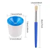Kids Paint Brushes Set Toddler Chubby Paint Brushes Round and Flat Preschool Paint Brushes for Acrylic Paint Washable Paint 2