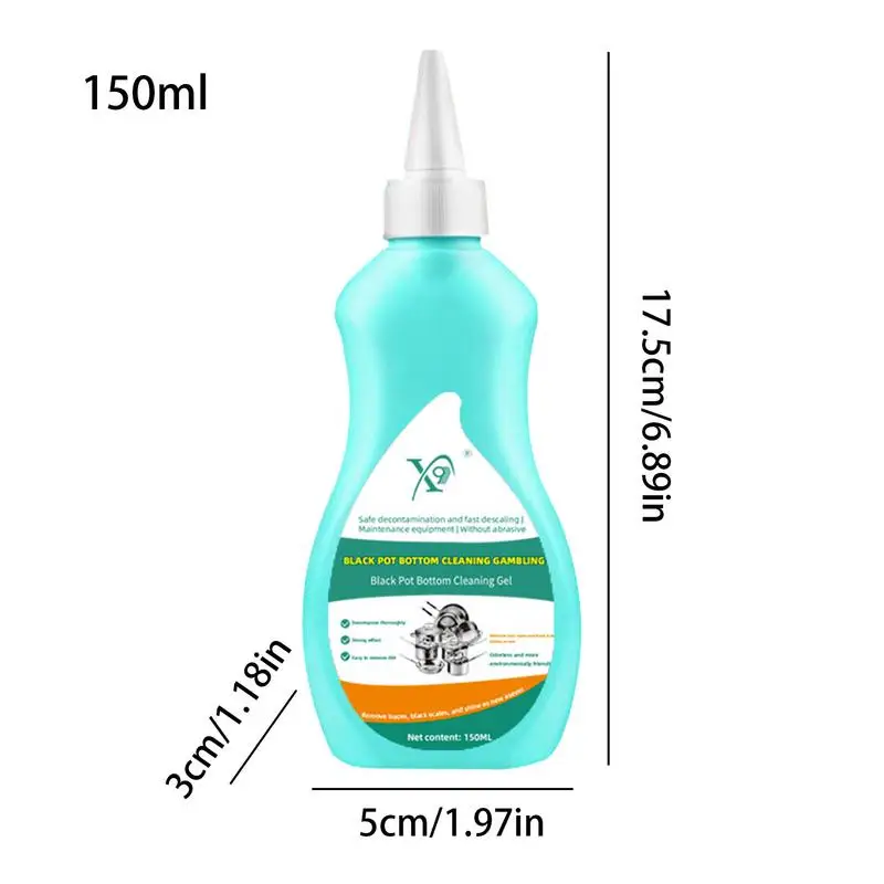 150ml Pot Bottom Cleaning Agent Multifunctional Gel Cleaner For Cookware Pan Bottom Bright Surface Oil Stain Cleaner