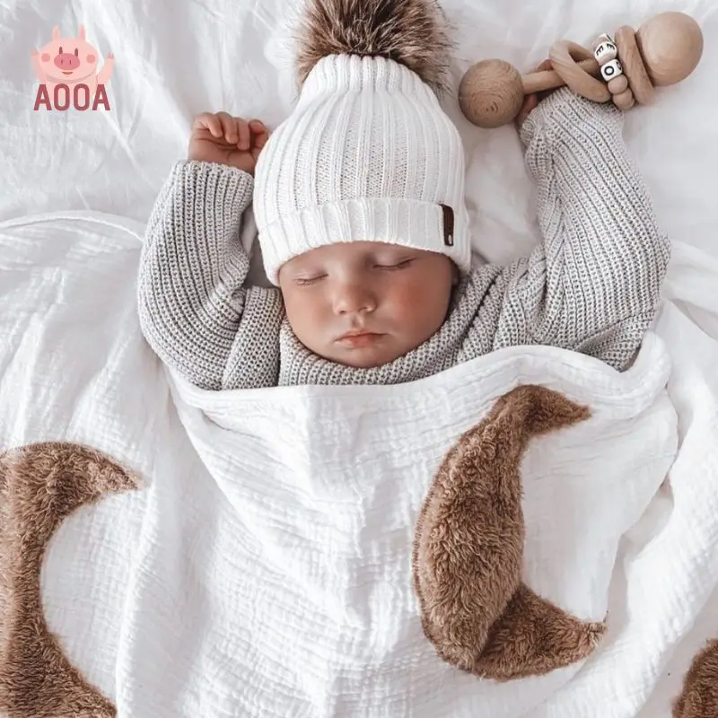 

Plush Sofa Blanket Newborn Baby Quilts Cover Muslin Baby Blankets For Bed Cotton Solid Color Fluffy Appease Comforter Blanket