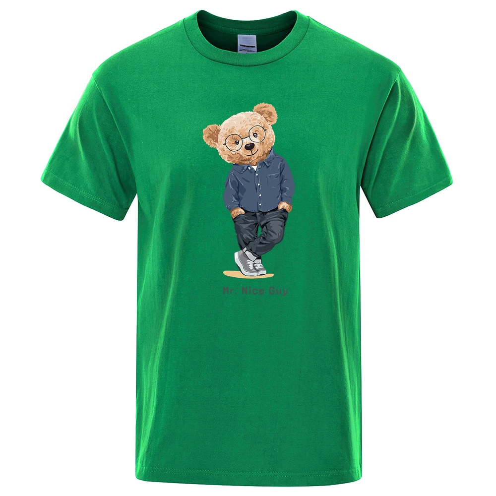 T-shirt homme gentleman teddy bear oversized en coton_voghion.com