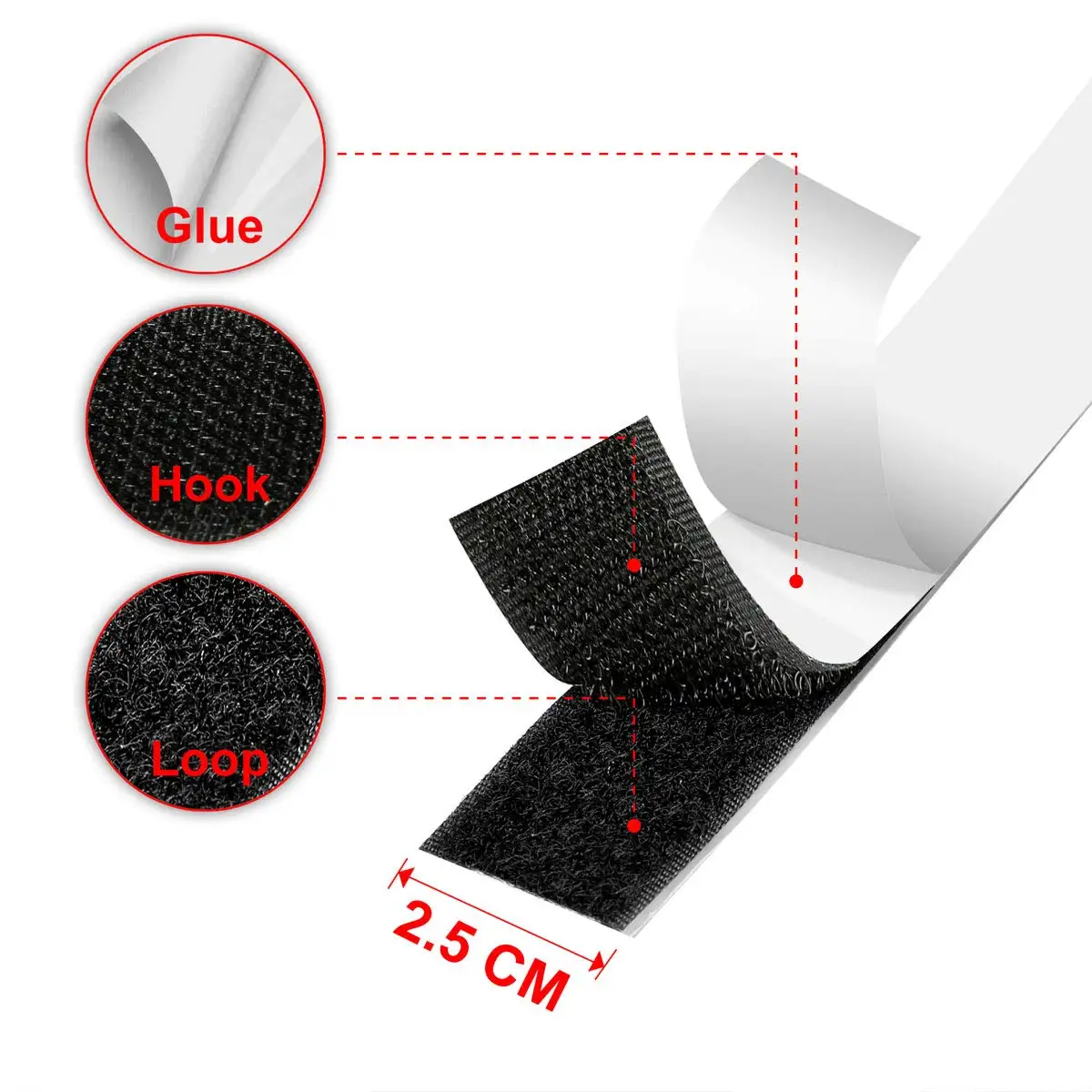 1-10M Velcros Self-Adhesive Hook And Loop Tape Fastener House Diy Magic Tap Auto Adhesive Strong Glue Stickers Sticker Strap Hook And Loop Fastener Tape