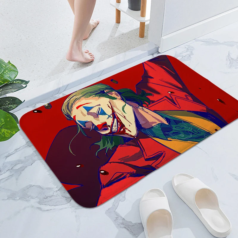 

Bathroom Mat Jokers Flannel Carpet Entrance of House Washable Non-slip Kitchen Rug Hallway Living Room Modern Home Decoration