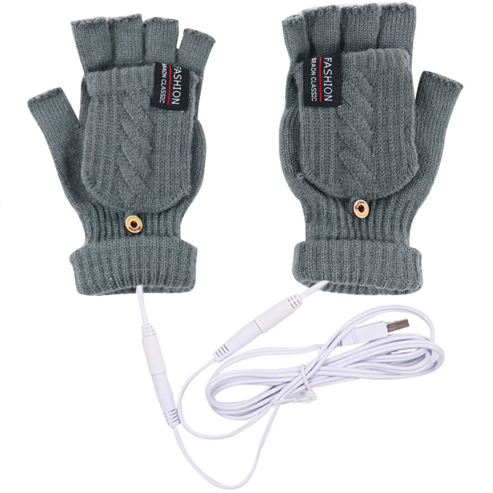 

USB Heated Striped Gloves Soft Material Fine Workmanship Hands Warmer for Winter Gift Christmas Gift