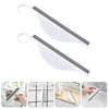 2 Pcs Wiper Bathroom Wiper Glass Squeegee Shower Door Cleaning Silica Gel Plastic Mirror Screen Tool 6