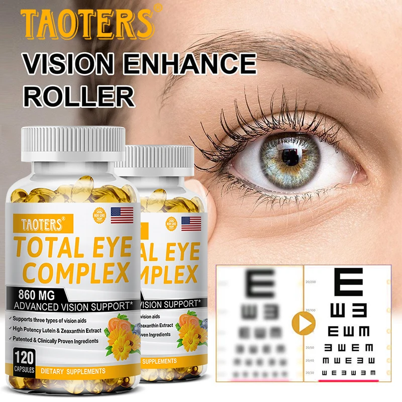 

Eye Vitamins with Lutein, Zeaxanthin and Bilberry Extract Support Dry Eye and Vision Health in Adults Lutein Blend